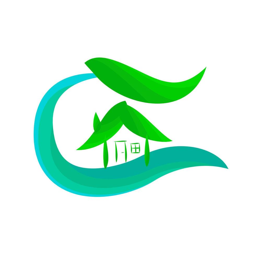 icona logo casa della natura vettore