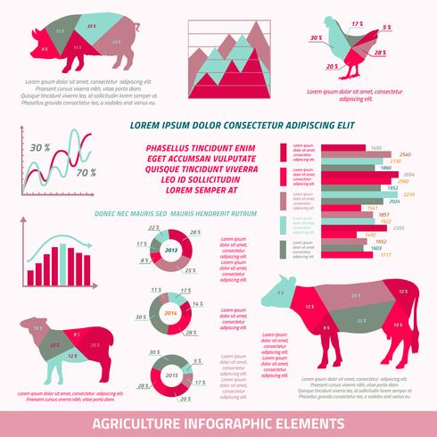 Elementi infographic di agricoltura vettore