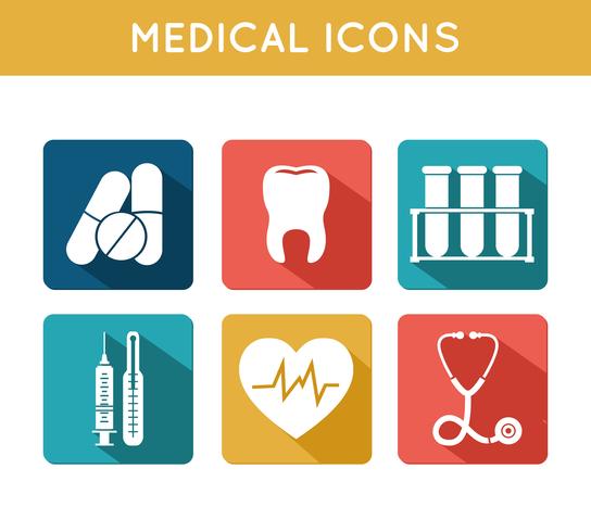 Set di icone mediche di assistenza sanitaria vettore