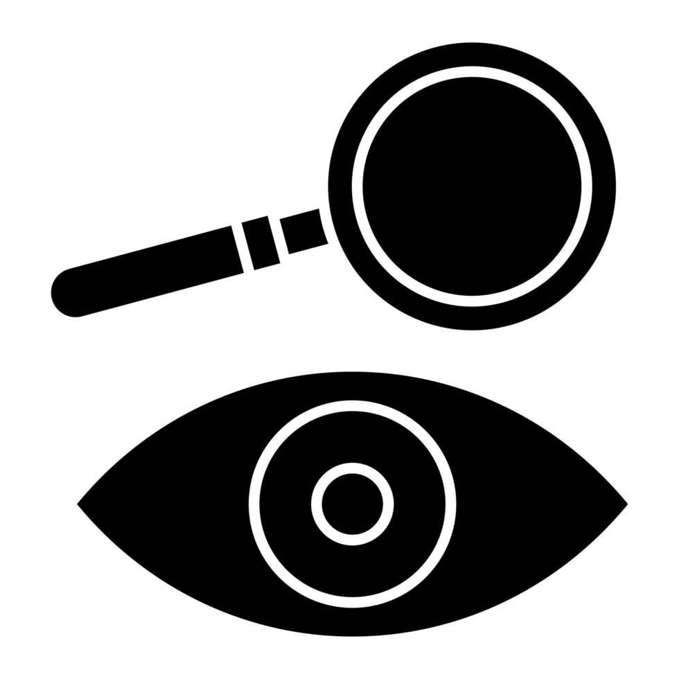 icona del glifo oftalmologia vettore