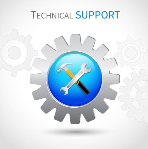 Icona di supporto tecnico vettore