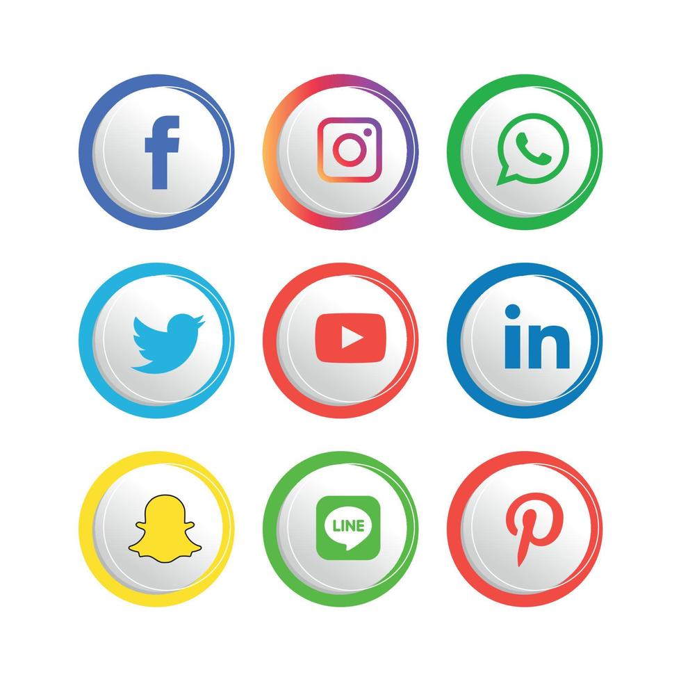 social media icone piatte tecnologia, rete. sfondo gruppo faccina sorridente vendita. condividi, mi piace, illustrazione vettoriale twitter, youtube, whatsapp, snapchat, facebook, instagram, tiktok, tok