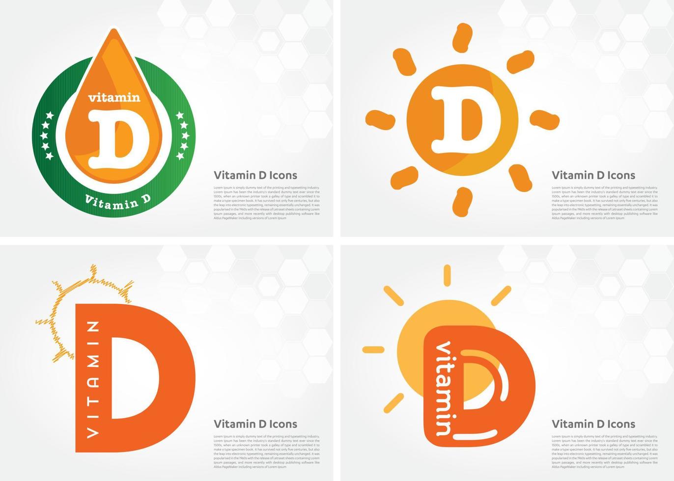 set di raccolta goccia icona vitamina d, colecalciferolo. goccia d'oro complesso vitaminico goccia. illustrazione vettoriale medico per la brughiera