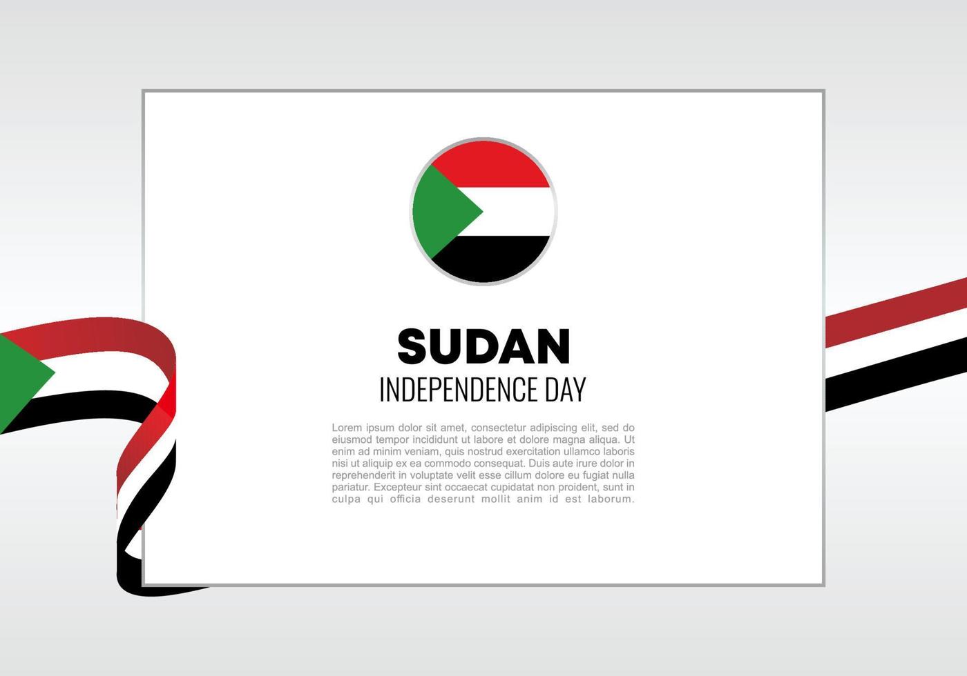 poster del giorno dell'indipendenza del sudan per la celebrazione del 1 gennaio vettore