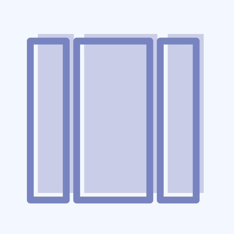 colonna vista icona - stile a due toni - illustrazione semplice, tratto modificabile vettore