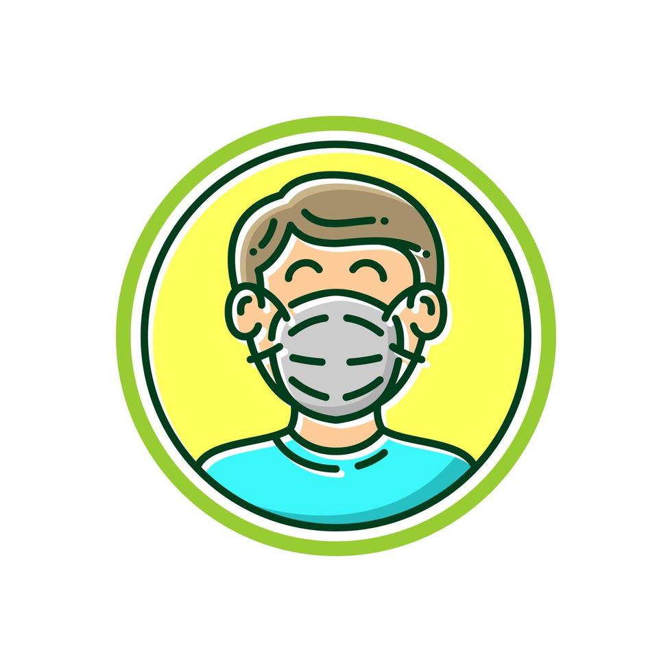 vettore dell'icona delle maschere per l'inquinamento atmosferico
