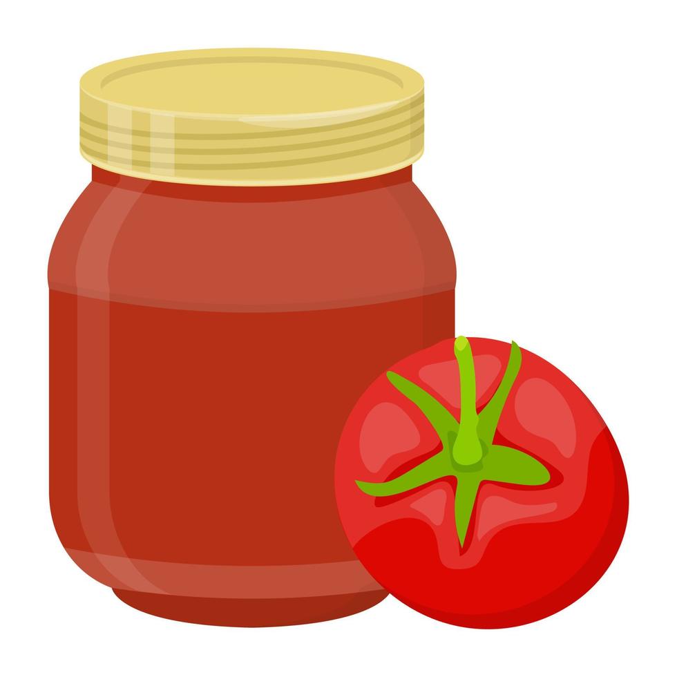 conserve di pomodoro concetti vettore