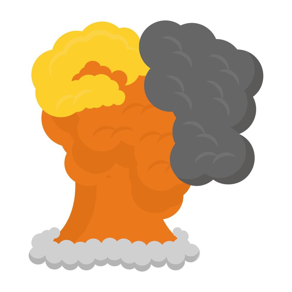 concetti di esplosione del vulcano vettore