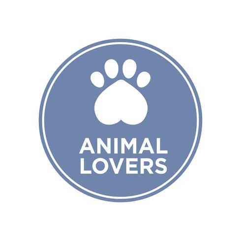 Icona di amanti degli animali. vettore