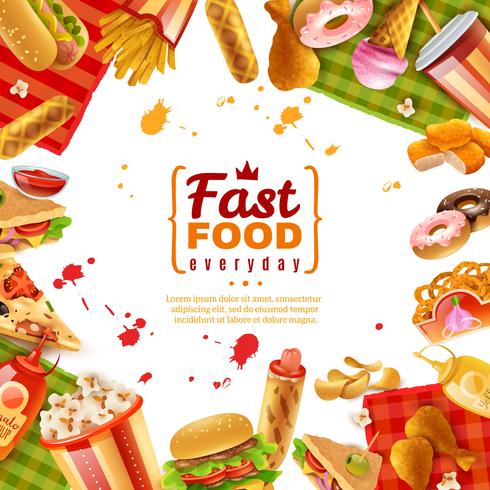 Modello di fast food vettore