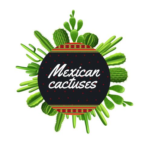 Illustrazione di cactus messicano vettore