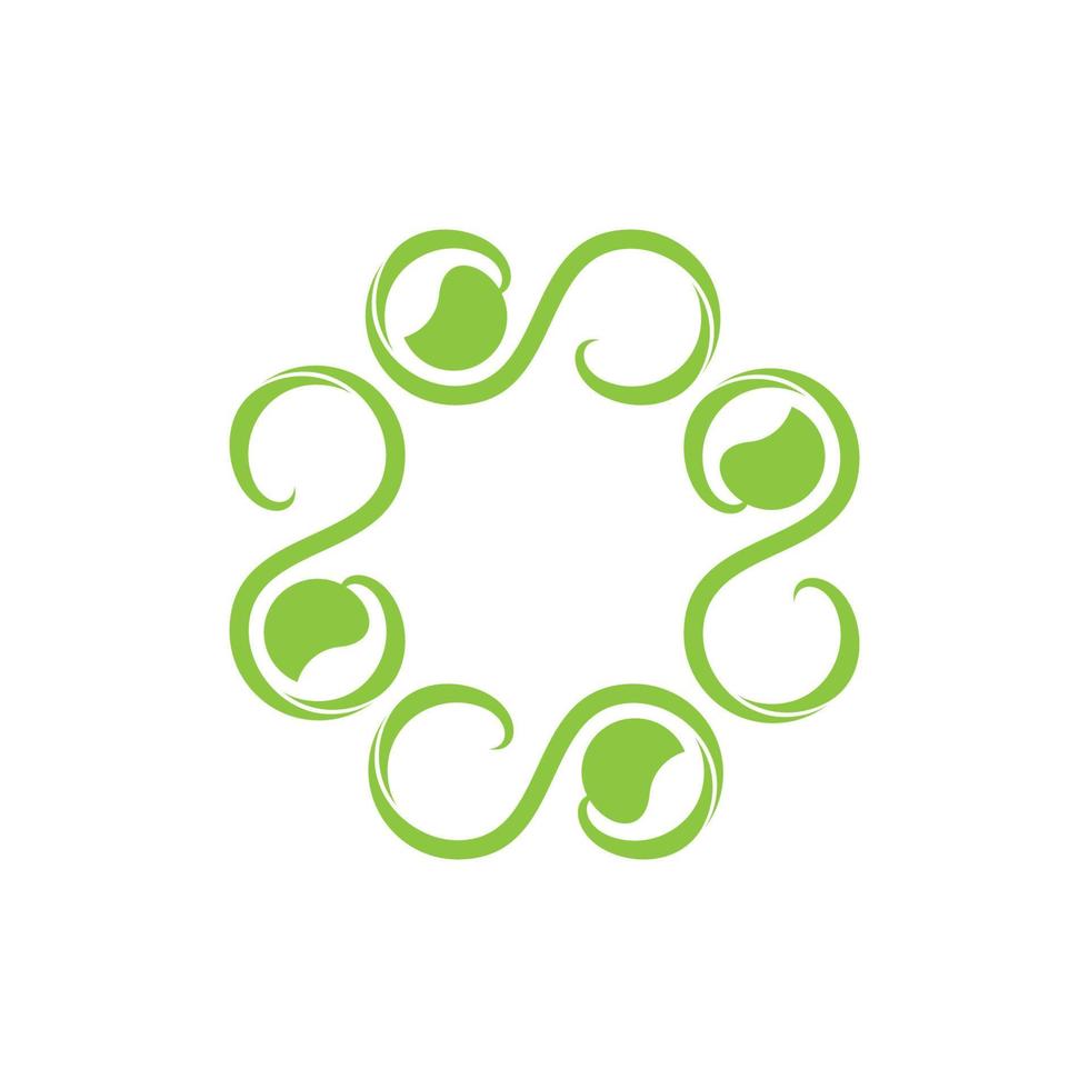 vortice spirale foglia curve design logo vector