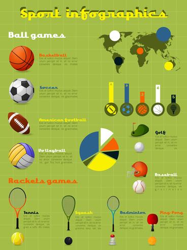 Set di infografica di sport vettore