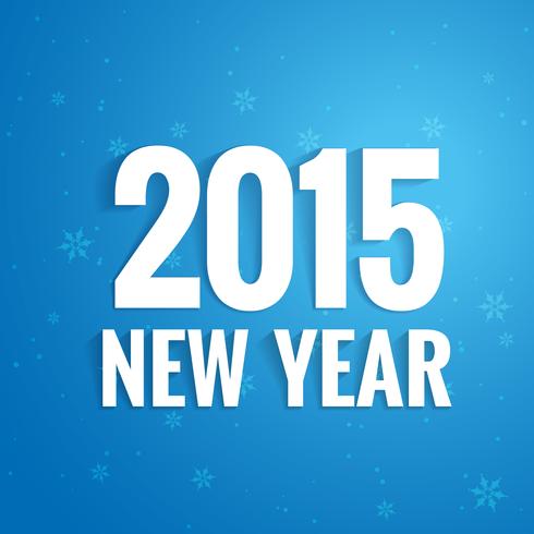Design semplice della carta del nuovo anno 2015 vettore