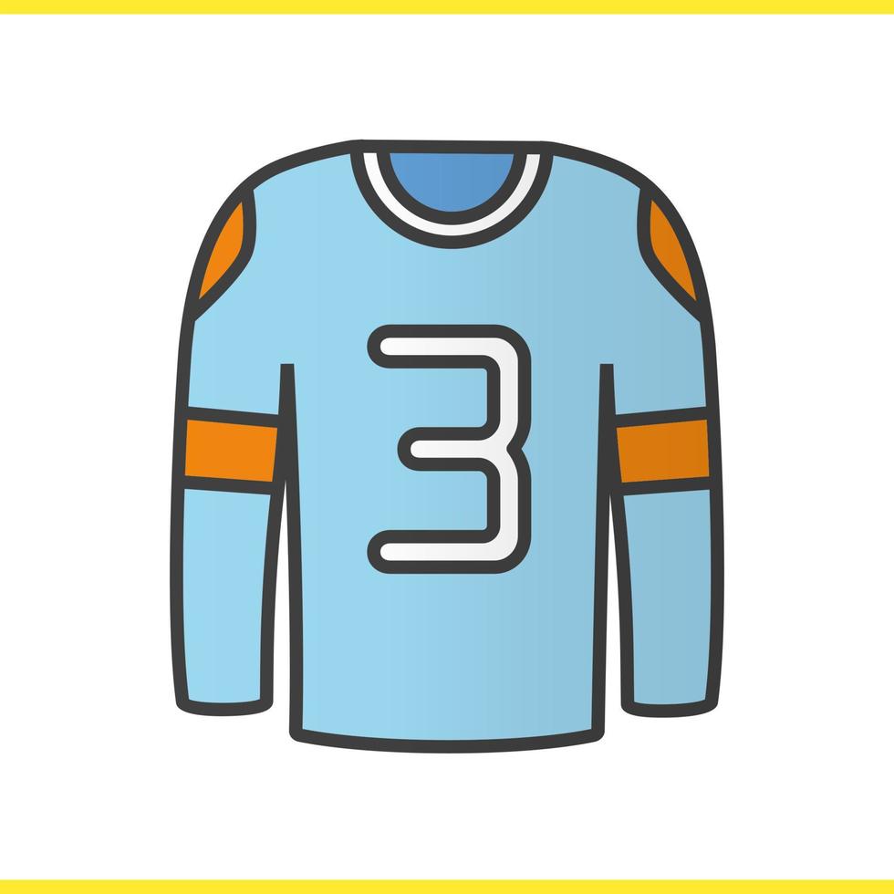icona del colore della maglietta del giocatore di hockey. illustrazione vettoriale isolato