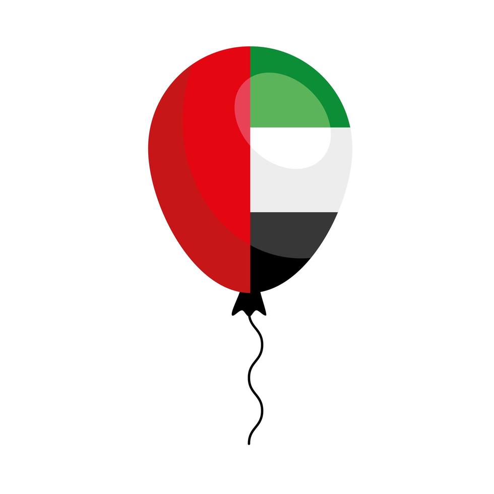 bandiera degli Emirati Arabi Uniti in palloncino di elio vettore