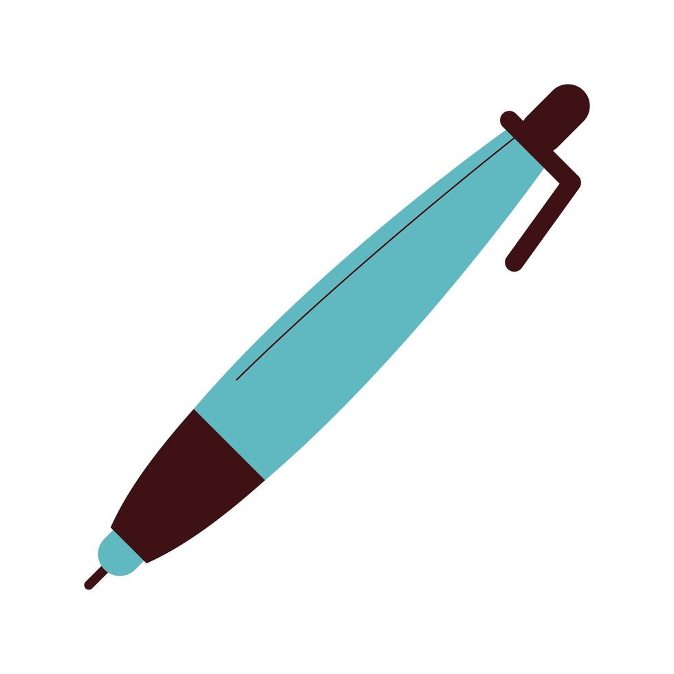 icona penna blu vettore