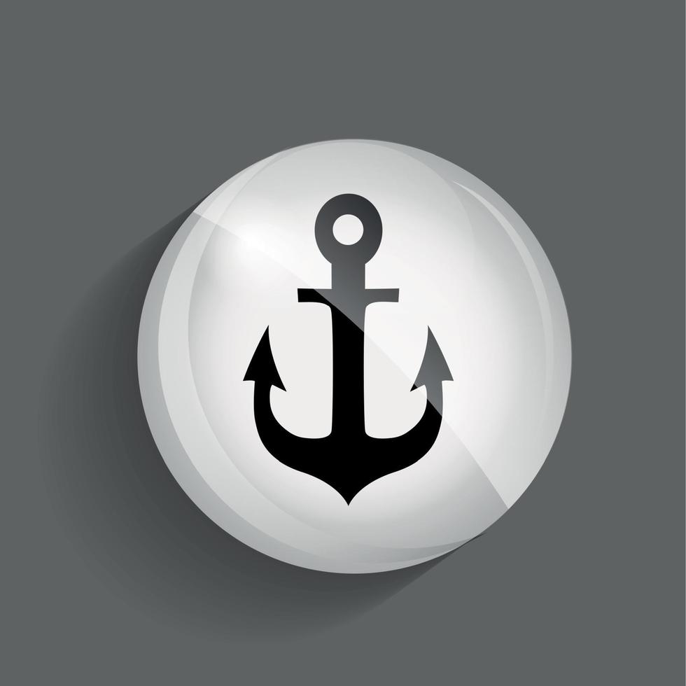 illustrazione vettoriale di icona lucida del mare