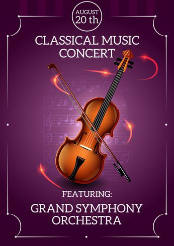 Poster di musica classica vettore