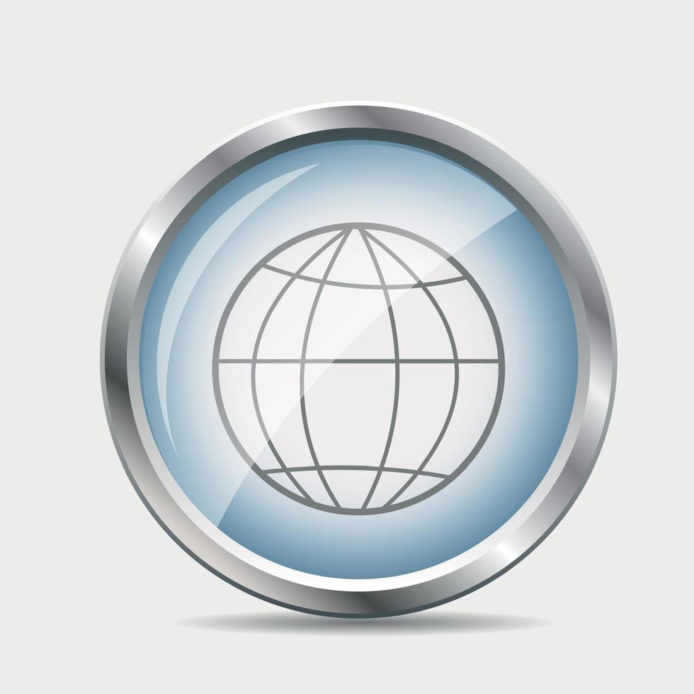 illustrazione vettoriale di icona lucida del browser
