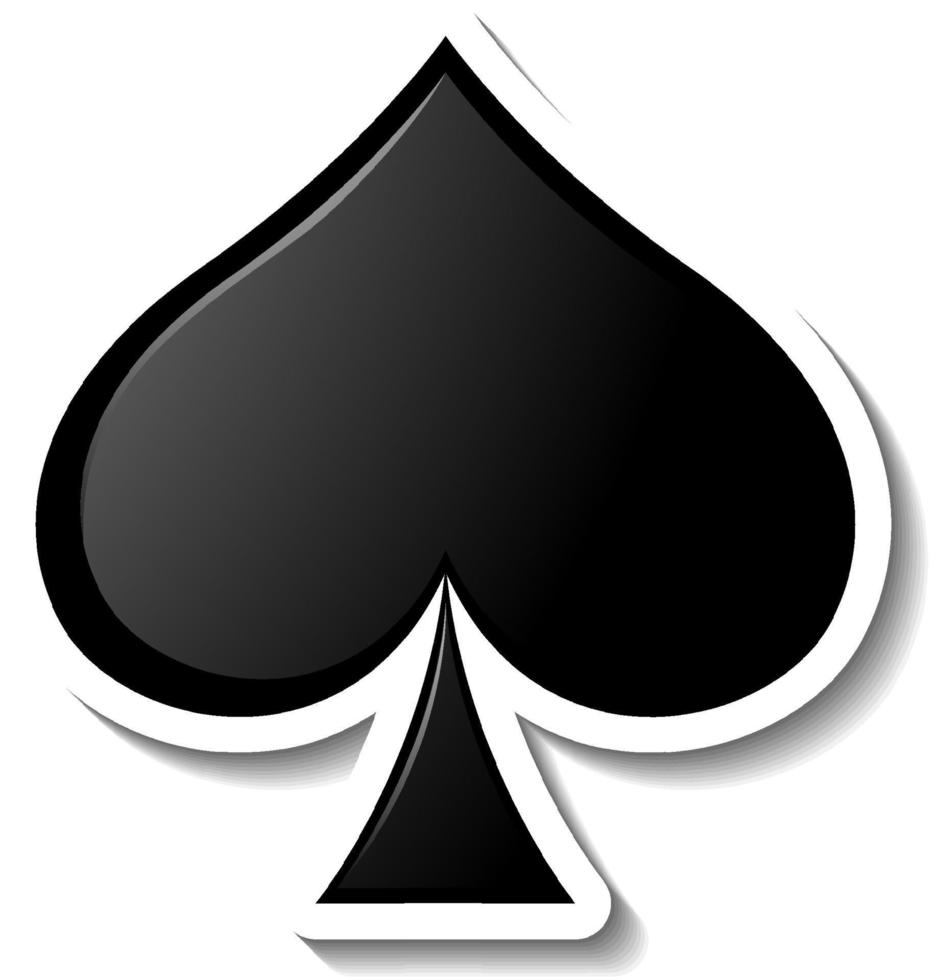 simbolo della carta da gioco di picche vettore