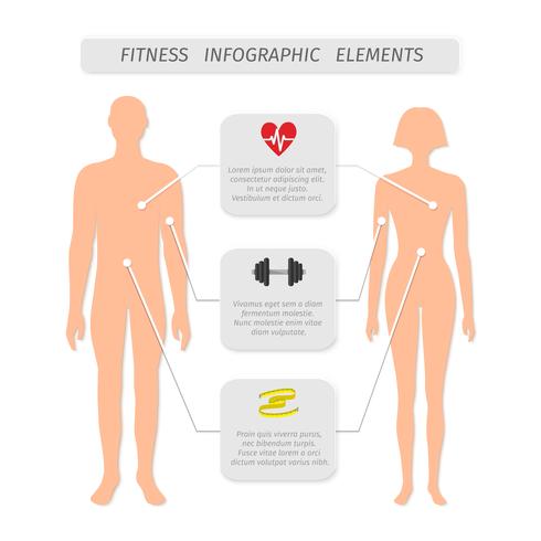 Elementi di infografica per sport fitness vettore