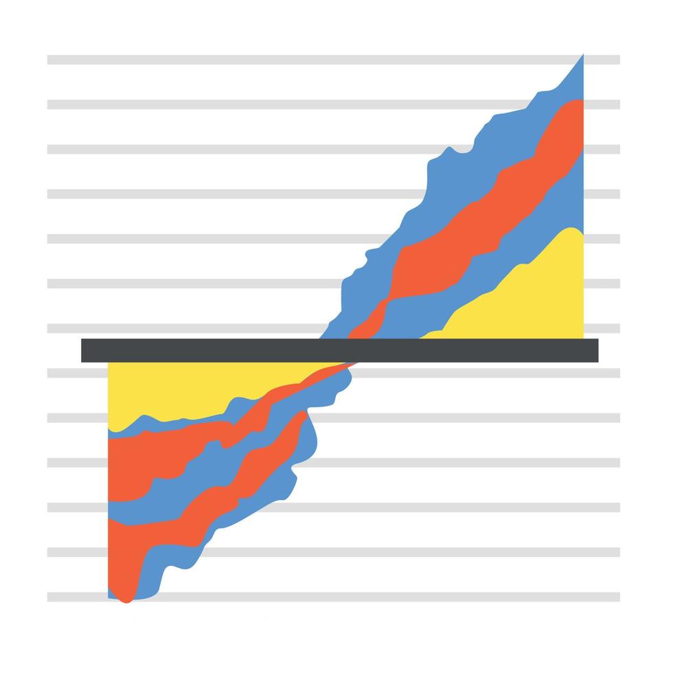 concetti del grafico ad area vettore