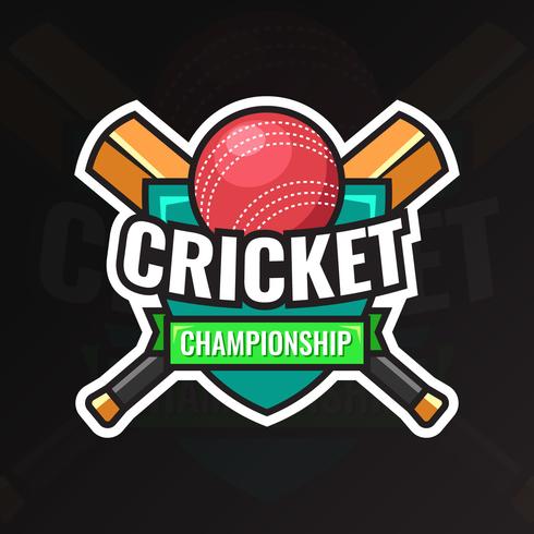Distintivo del campionato di cricket vettore