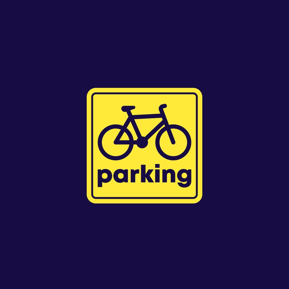 bicicletta, segno parcheggio bici, vettore