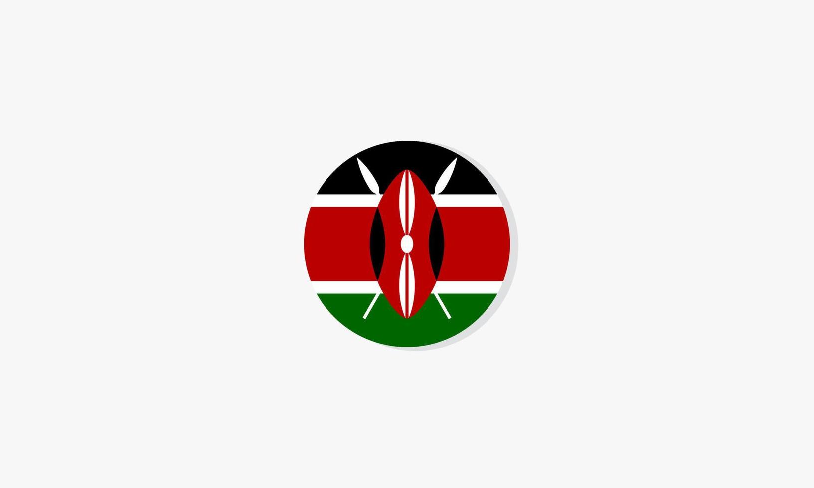 vettore di progettazione grafica della bandiera del cerchio del kenya.