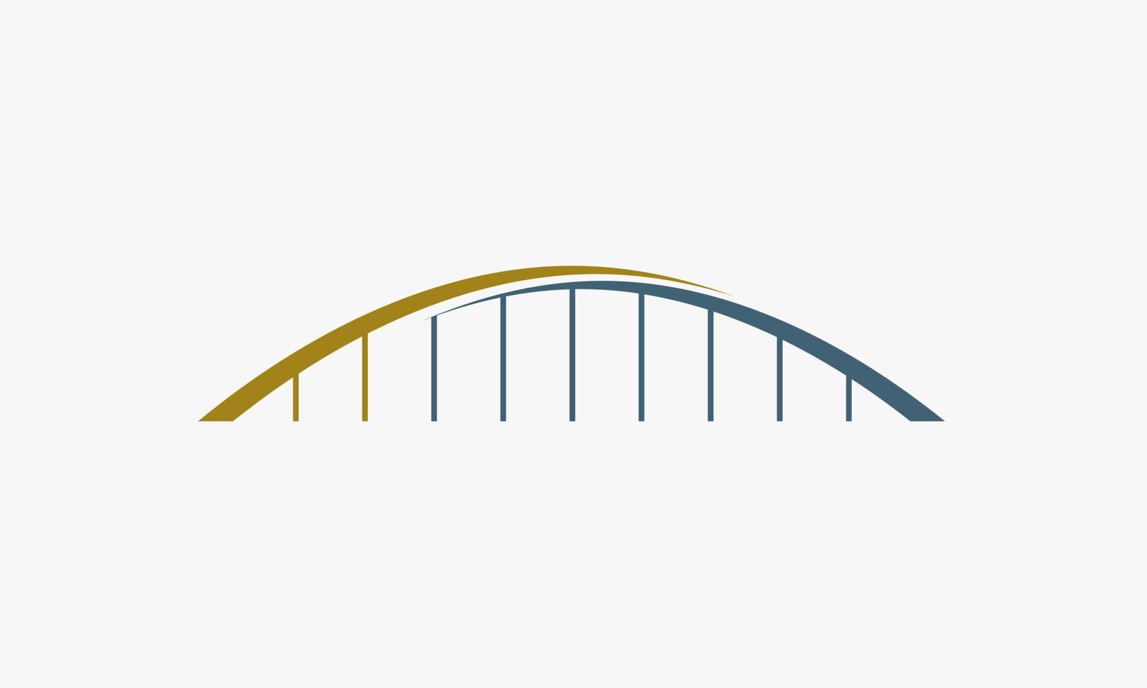 ponte curva swoosh illustrazione vettoriale. vettore