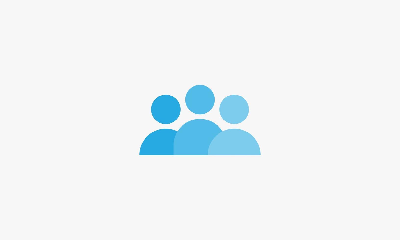 icona moderna del gruppo di persone blu. illustrazione vettoriale. vettore