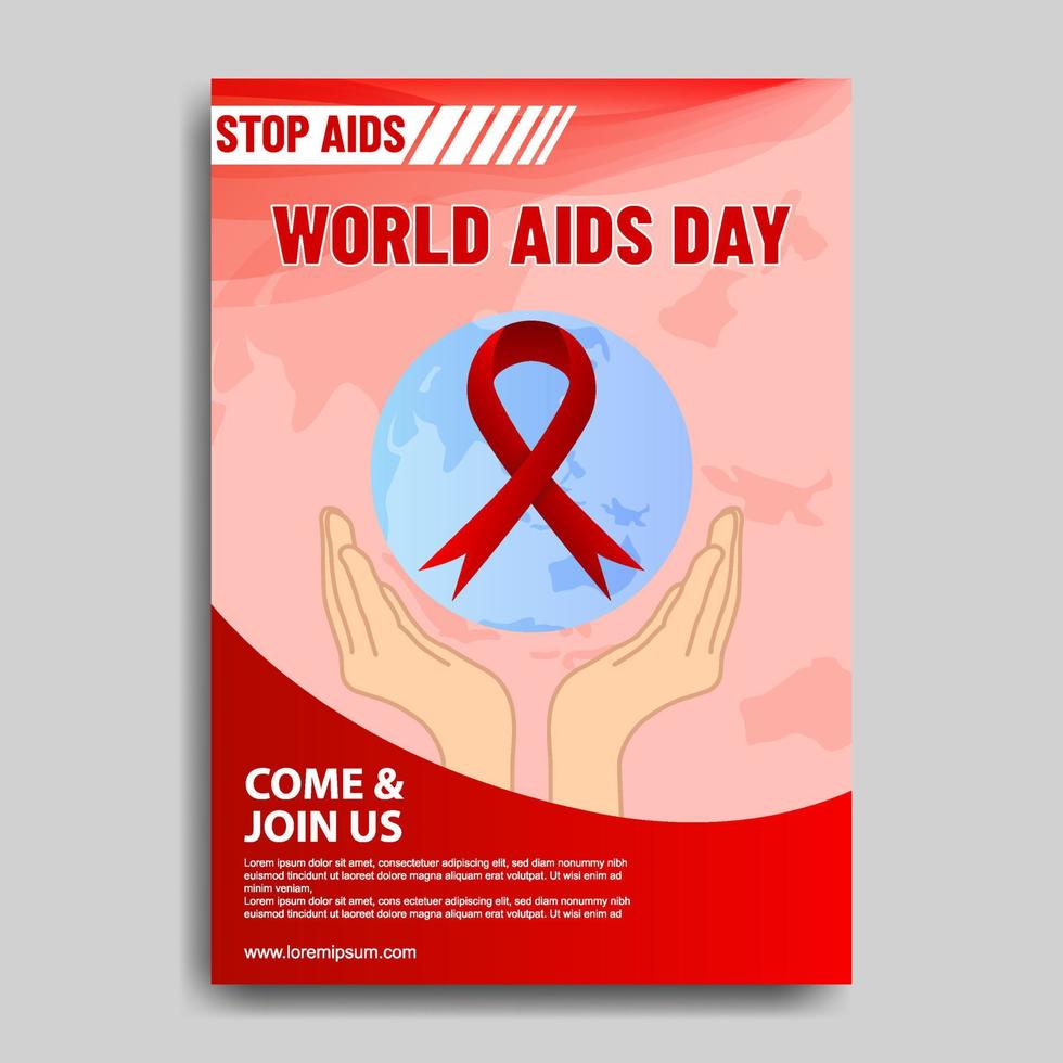 poster della giornata mondiale dell'aids vettore