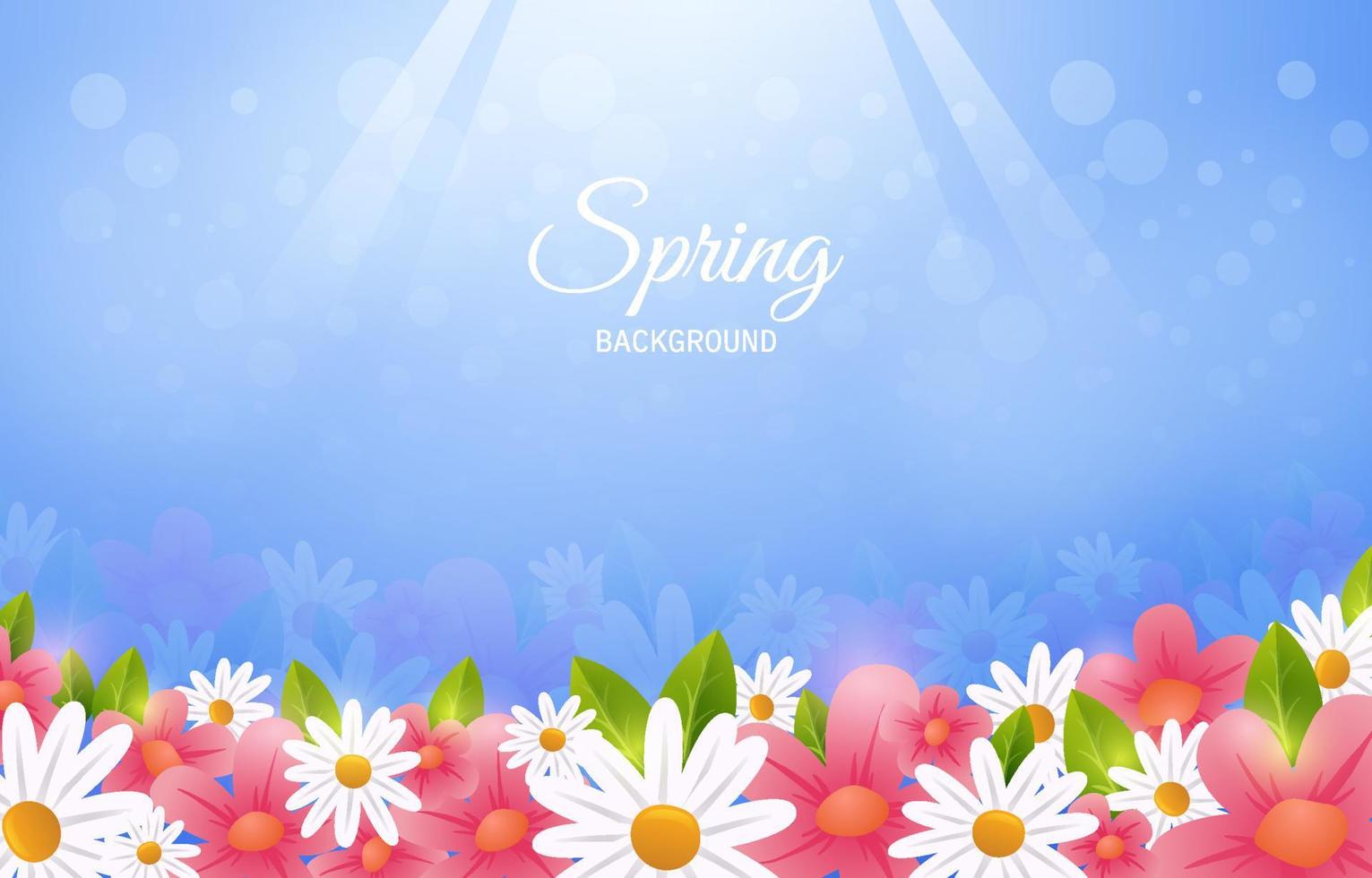 sfondo di fiori freschi di primavera vettore