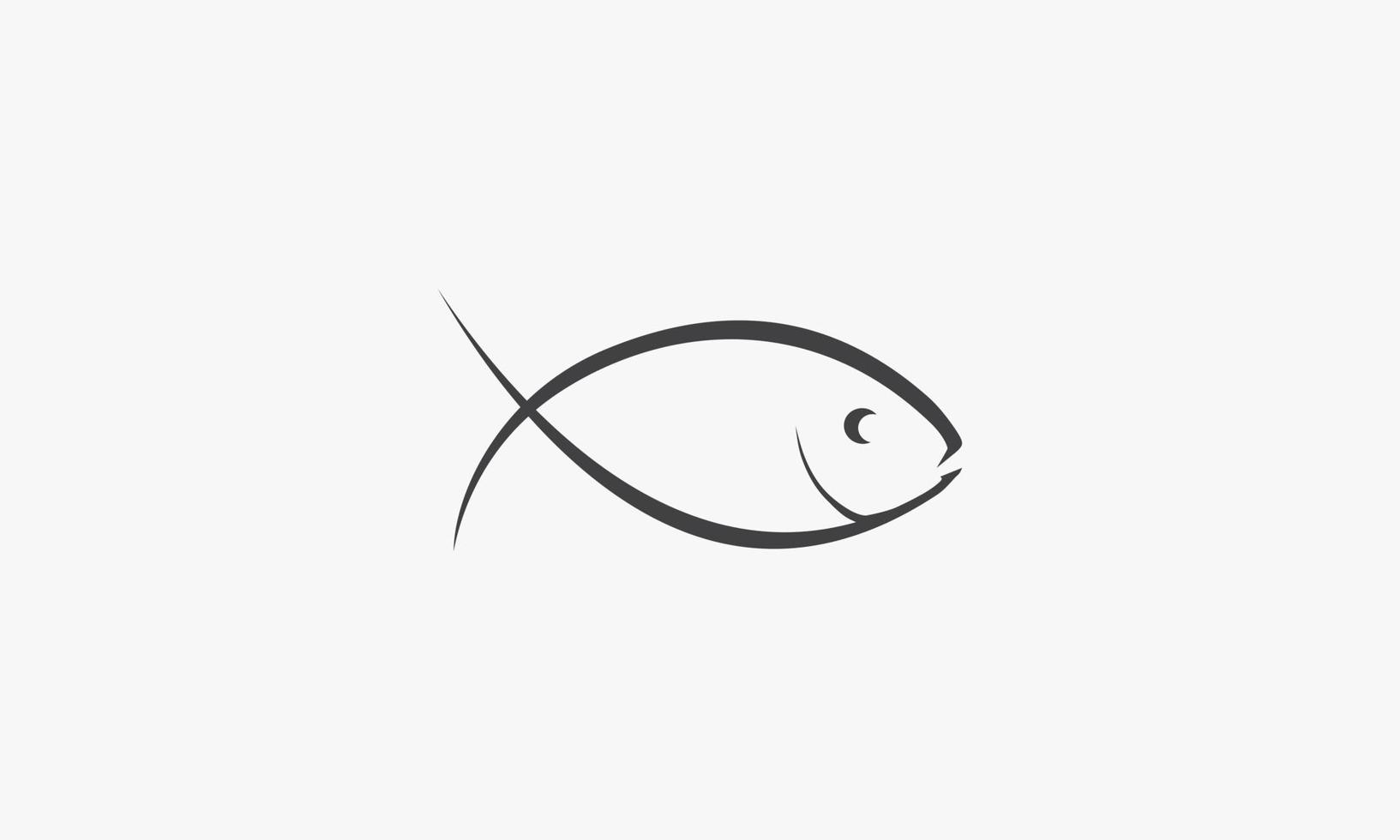 pesce illustrazione vettoriale su sfondo bianco. icona creativa.
