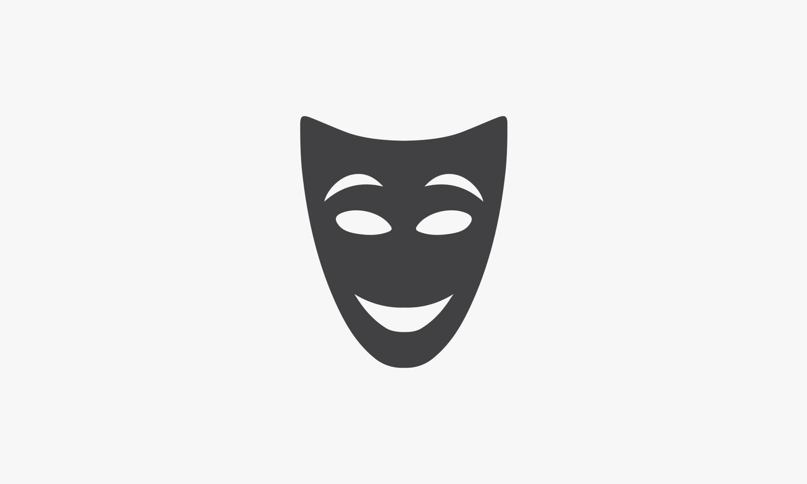 maschera teatrale icona. illustrazione vettoriale. isolato su sfondo bianco. vettore