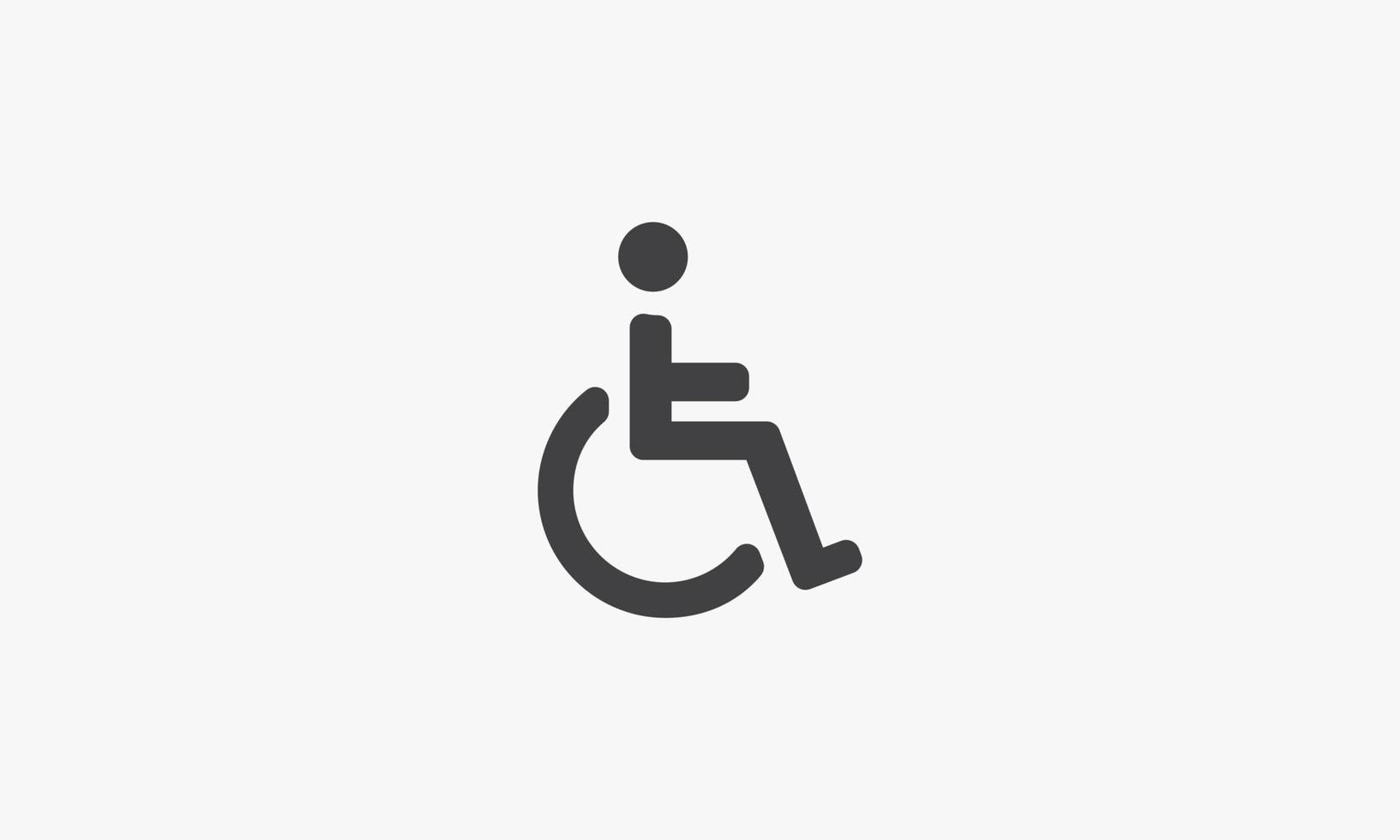 icona di sedia a rotelle. illustrazione vettoriale. isolato su sfondo bianco. vettore