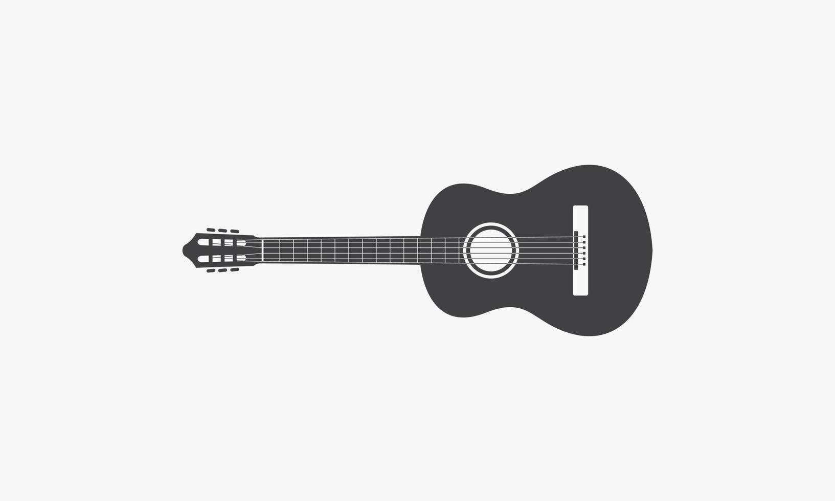 icona della chitarra acustica. illustrazione vettoriale. isolato su sfondo bianco. vettore