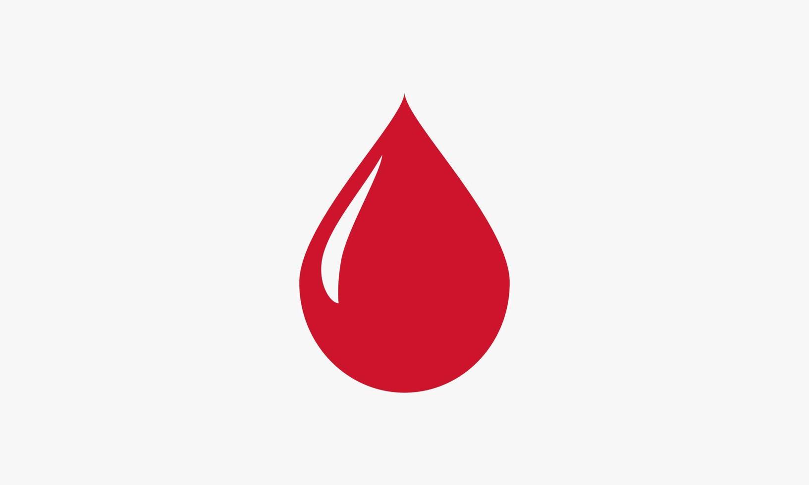 vettore di progettazione grafica del logo di gocce di sangue rosso.