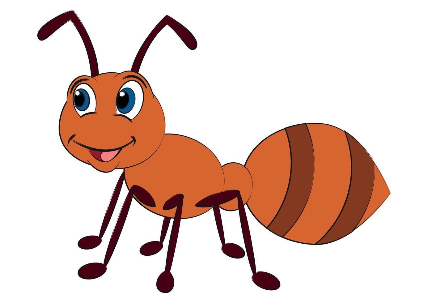 formica simpatico cartone animato. vettore formica. insetto