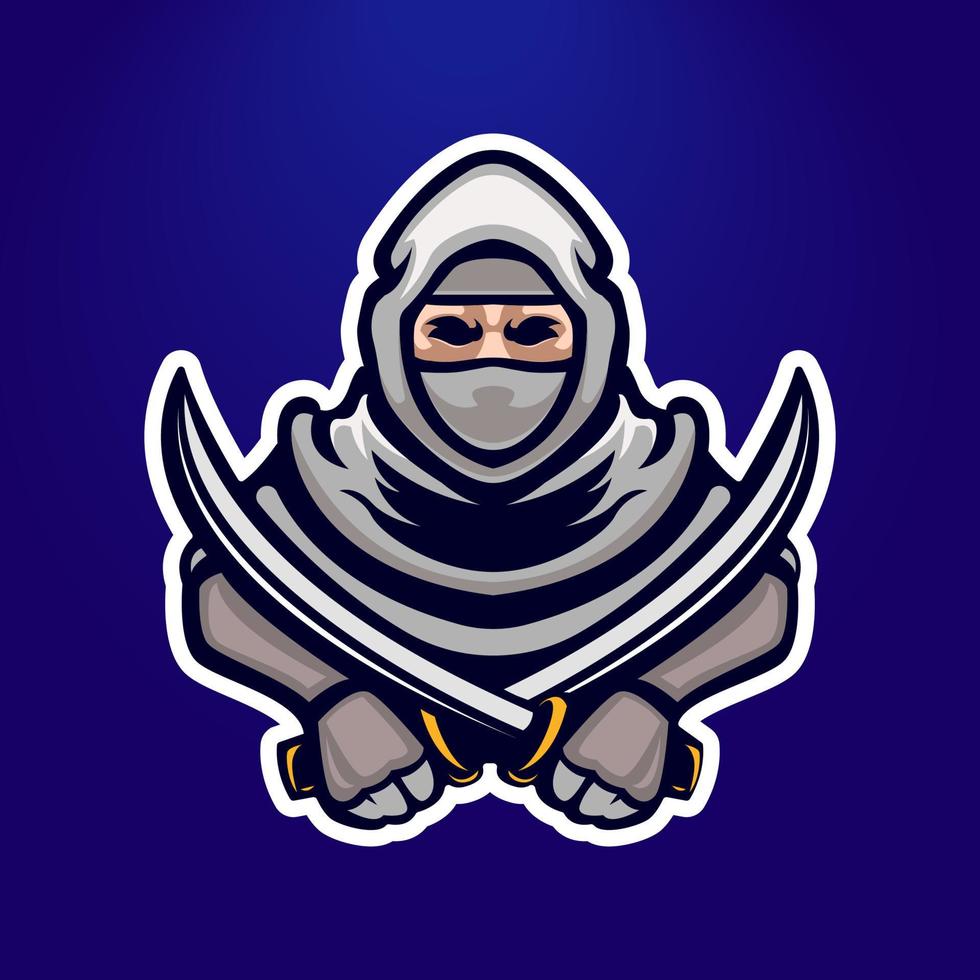 logo ninja esport vettore