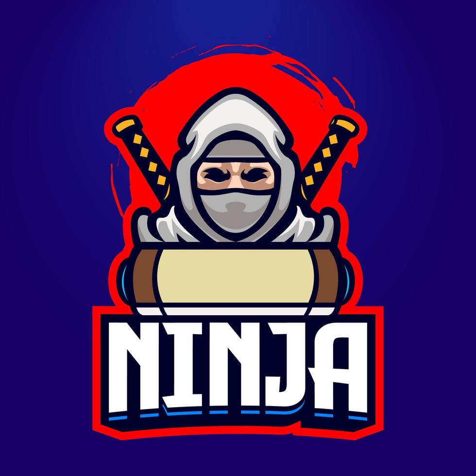 logo ninja esport vettore