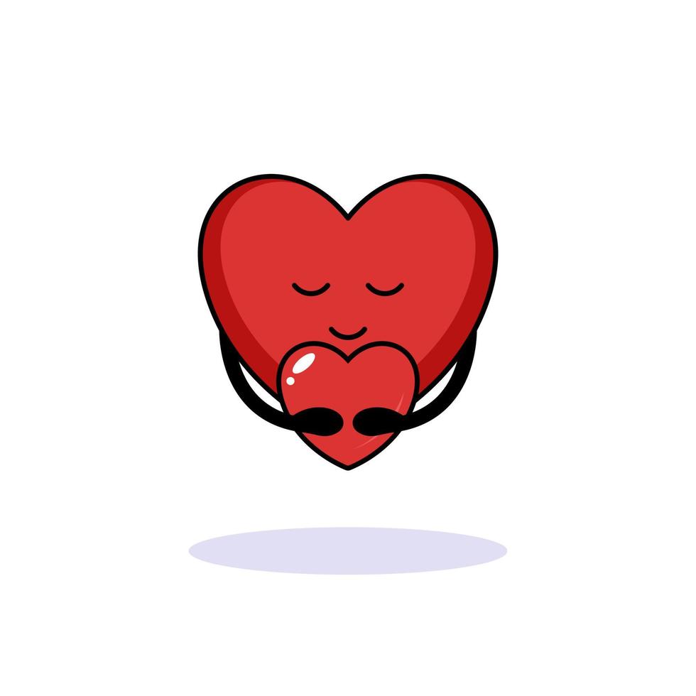 emoji cuore carino vettore