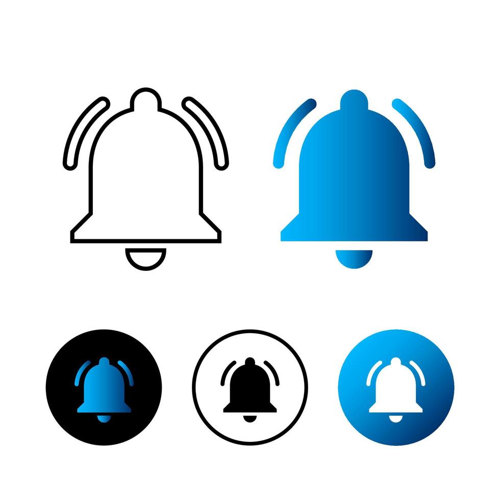illustrazione astratta dell'icona della campana di notifica vettore