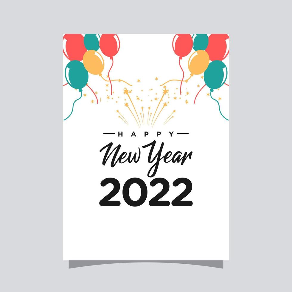 sfondo grafico vettoriale illustrazione del nuovo anno 2022