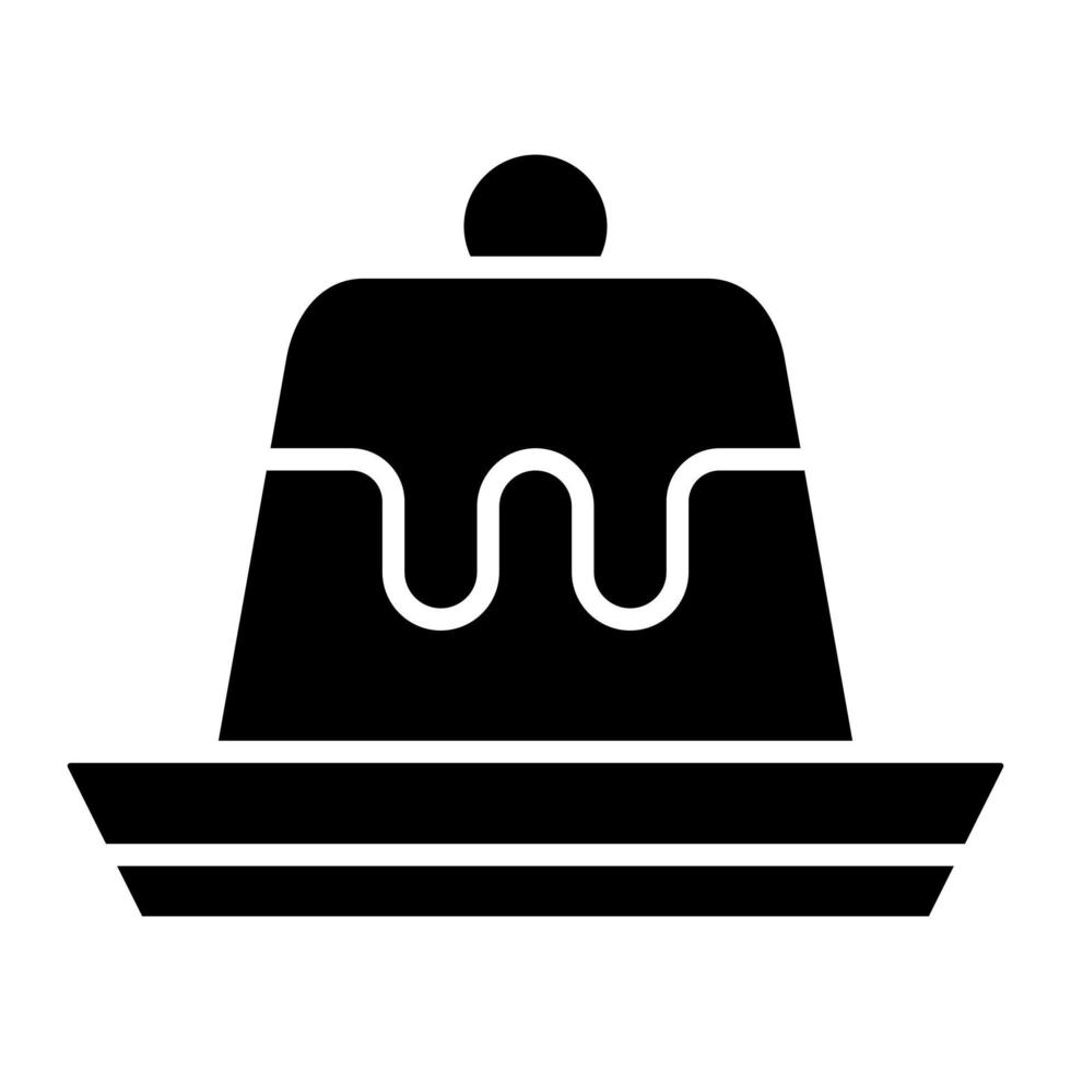 icona del glifo flan vettore