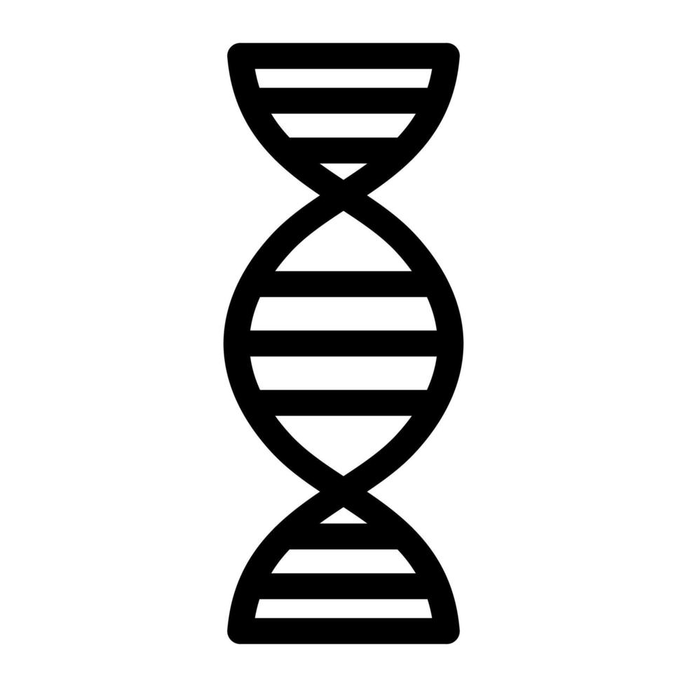 icona del glifo del dna vettore