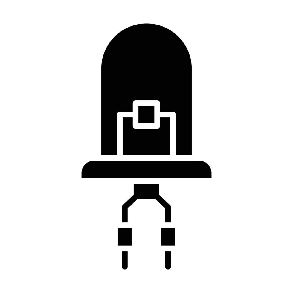 icona del glifo con diodo vettore
