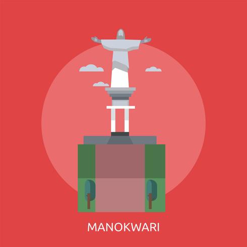 Disegno concettuale dell&#39;illustrazione di Manokwari vettore