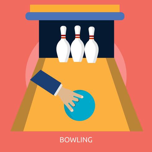 Progettazione concettuale dell&#39;illustrazione di Bowling 2 vettore